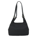 FENDI Shoulder Bag Nylon Black Silver Auth 176499A-2