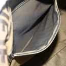 FENDI Zucca Canvas Shoulder Bag Brown Black Auth 176500-11