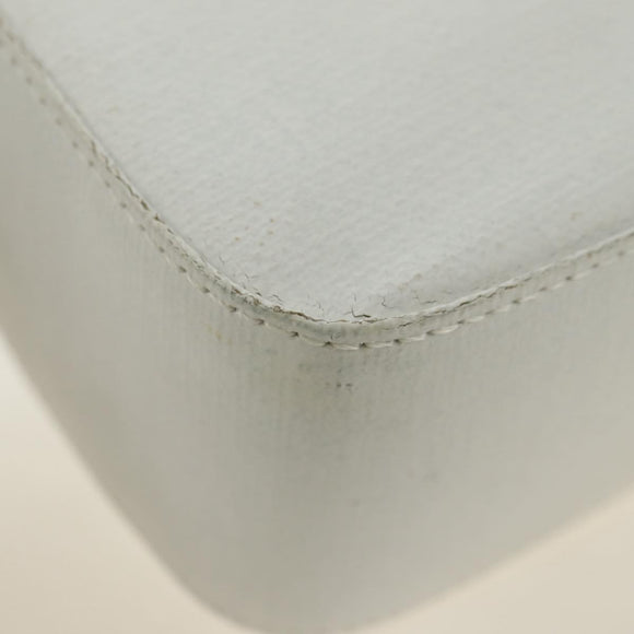 FENDI Drawing Mamma Baguette Schoudertas Canvas Wit Goud Origineel 176502SM