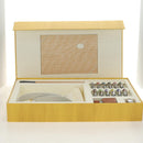 FENDI Drawing Mamma Baguette Schoudertas Canvas Wit Goud Origineel 176502SM-29
