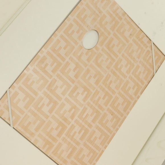 FENDI Drawing Mamma Baguette Schoudertas Canvas Wit Goud Origineel 176502SM