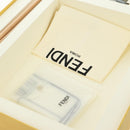 FENDI Drawing Mamma Baguette Schoudertas Canvas Wit Goud Origineel 176502SM-37