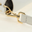 FENDI Drawing Mamma Baguette Schoudertas Canvas Wit Goud Origineel 176502SM-9