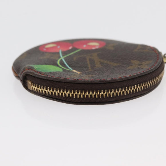 LOUIS VUITTON Monogram Cherry Porte Monnaie Ron Coin Purse M95043 Auth 176506A