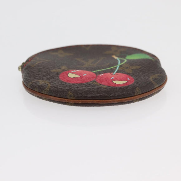 LOUIS VUITTON Monogram Cherry Porte Monnaie Ron Coin Purse M95043 Auth 176506A