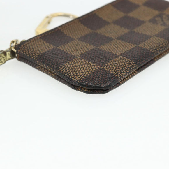 LOUIS VUITTON Damier Ebene Pochette Cles Coin Purse N62658 LV Auth 176507