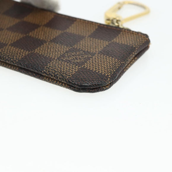 LOUIS VUITTON Damier Ebene Pochette Cles Coin Purse N62658 LV Auth 176507