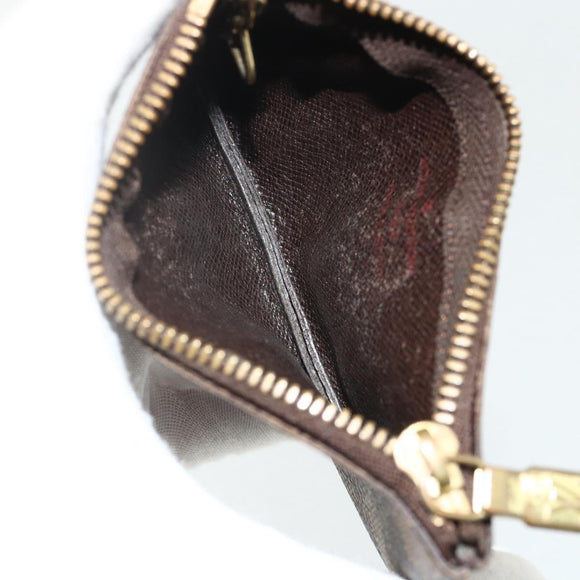 LOUIS VUITTON Damier Ebene Pochette Cles Coin Purse N62658 LV Auth 176507