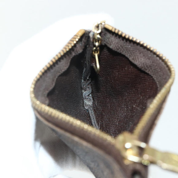 LOUIS VUITTON Damier Ebene Pochette Cles Coin Purse N62658 LV Auth 176507