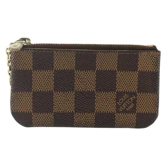LOUIS VUITTON Damier Ebene Pochette Cles Coin Purse N62658 LV Auth 176507