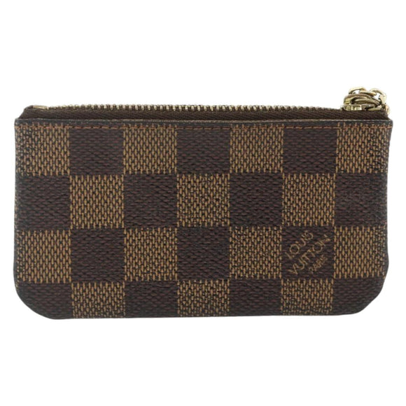 LOUIS VUITTON Damier Ebene Pochette Cles Coin Purse N62658 LV Auth 176507