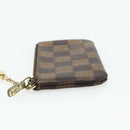 LOUIS VUITTON Damier Ebene Pochette Cles Coin Purse N62658 LV Auth 176507-3