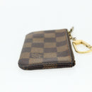 LOUIS VUITTON Damier Ebene Pochette Cles Coin Purse N62658 LV Auth 176507-4
