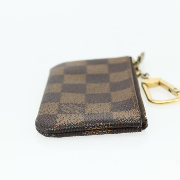 LOUIS VUITTON Damier Ebene Pochette Cles Coin Purse N62658 LV Auth 176507