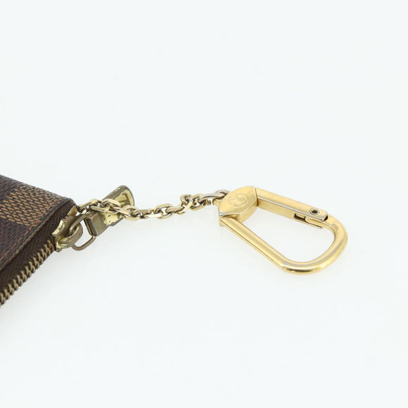 LOUIS VUITTON Damier Ebene Pochette Cles Coin Purse N62658 LV Auth 176507