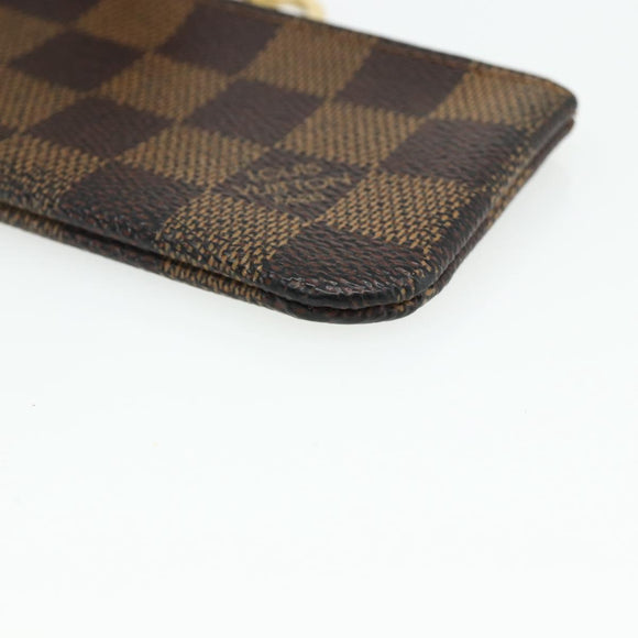 LOUIS VUITTON Damier Ebene Pochette Cles Coin Purse N62658 LV Auth 176507