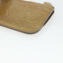 LOUIS VUITTON Vernis Pochette Cles NM Coin Purse Beige Poodle M91763 Auth 176508-15