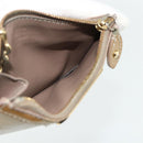 LOUIS VUITTON Vernis Pochette Cles NM Coin Purse Beige Poodle M91763 Auth 176508-18