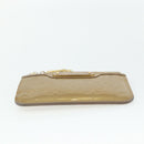 LOUIS VUITTON Vernis Pochette Cles NM Coin Purse Beige Poodle M91763 Auth 176508-5
