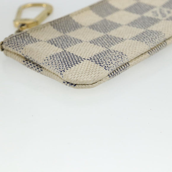 LOUIS VUITTON Damier Azur Pochette Cles Coin Purse N62659 LV Auth 176512