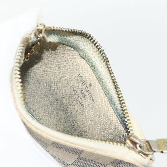 LOUIS VUITTON Damier Azur Pochette Cles Coin Purse N62659 LV Auth 176512