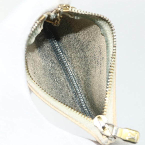 LOUIS VUITTON Damier Azur Pochette Cles Coin Purse N62659 LV Auth 176512