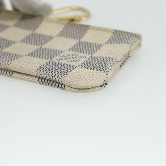 LOUIS VUITTON Damier Azur Pochette Cles Coin Purse N62659 LV Auth 176512
