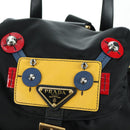 PRADA Robot Backpack Nylon Black Silver Auth 176514SAV-24