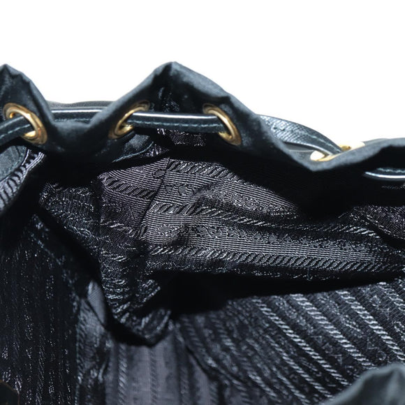 PRADA Robot Backpack Nylon Black Silver Auth 176514SAV