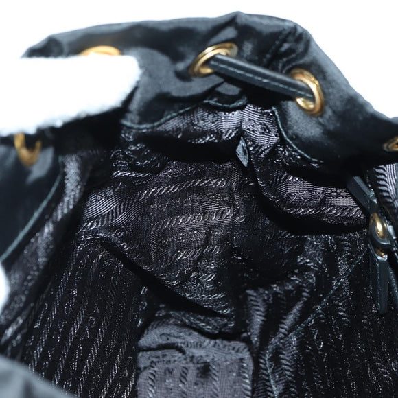PRADA Robot Backpack Nylon Black Silver Auth 176514SAV