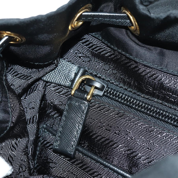 PRADA Robot Backpack Nylon Black Silver Auth 176514SAV