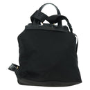 PRADA Robot Backpack Nylon Black Silver Auth 176514SAV-2