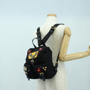 PRADA Robot Backpack Nylon Black Silver Auth 176514SAV-33