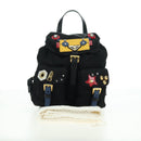 PRADA Robot Backpack Nylon Black Silver Auth 176514SAV-12