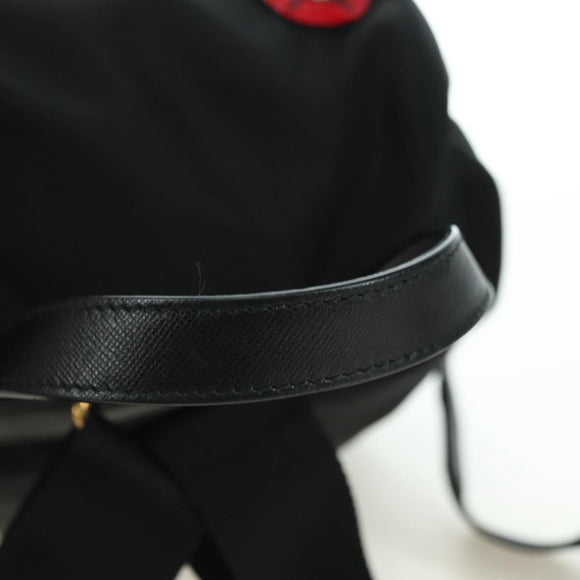 PRADA Robot Backpack Nylon Black Silver Auth 176514SAV