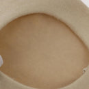 CHANEL Hat Wool Ivory CC Auth 176523A-10