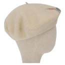 CHANEL Hat Wool Ivory CC Auth 176523A-6