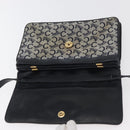 CELINE C Sulky Shoulder Bag Canvas Navy Gold Auth 176524-15