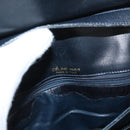 CELINE C Sulky Shoulder Bag Canvas Navy Gold Auth 176524-16
