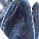 CELINE C Sulky Shoulder Bag Canvas Navy Gold Auth 176524-18