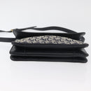 CELINE C Sulky Shoulder Bag Canvas Navy Gold Auth 176524-9
