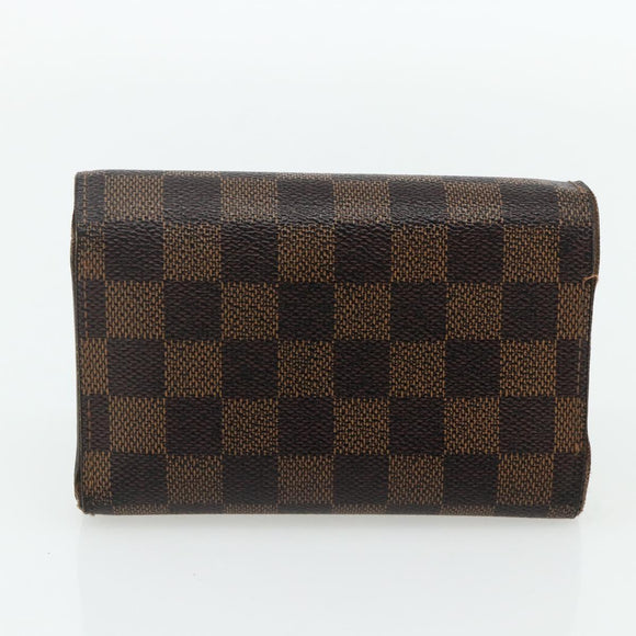 LOUIS VUITTON Monogram Damier Ebene Wallet 3 Set LV Auth 176526