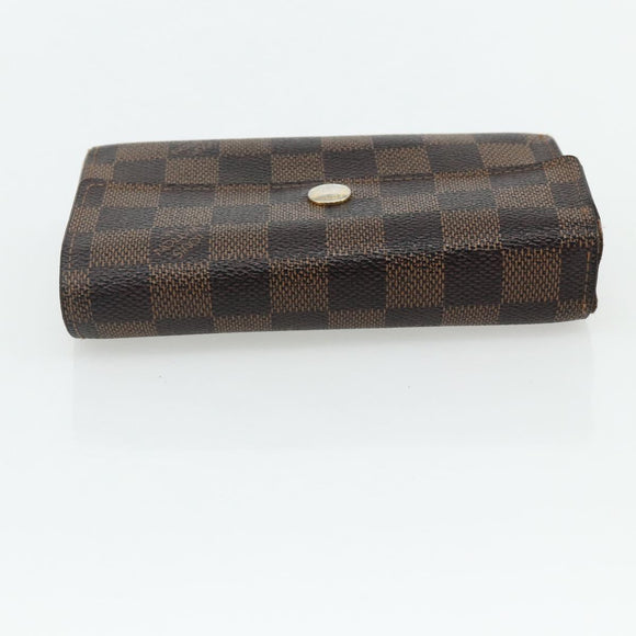 LOUIS VUITTON Monogram Damier Ebene Wallet 3 Set LV Auth 176526