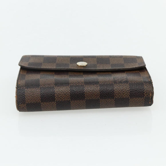 LOUIS VUITTON Monogram Damier Ebene Wallet 3 Set LV Auth 176526