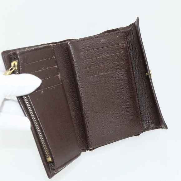 LOUIS VUITTON Monogram Damier Ebene Wallet 3 Set LV Auth 176526