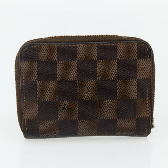 LOUIS VUITTON Monogram Damier Ebene Wallet 3 Set LV Auth 176526