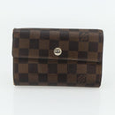 LOUIS VUITTON Monogram Damier Ebene Wallet 3 Set LV Auth 176526-9