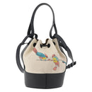 LOEWE Balloon bag Shoulder Bag Canvas Ivory Silver Auth 176533A-2