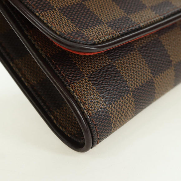 LOUIS VUITTON Damier Ebene Pochette Twin GM Shoulder Bag SPO LV Auth 176534SV