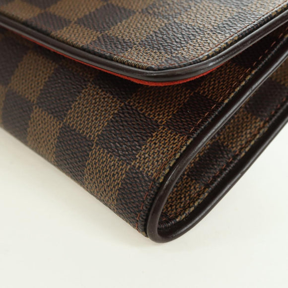 LOUIS VUITTON Damier Ebene Pochette Twin GM Shoulder Bag SPO LV Auth 176534SV